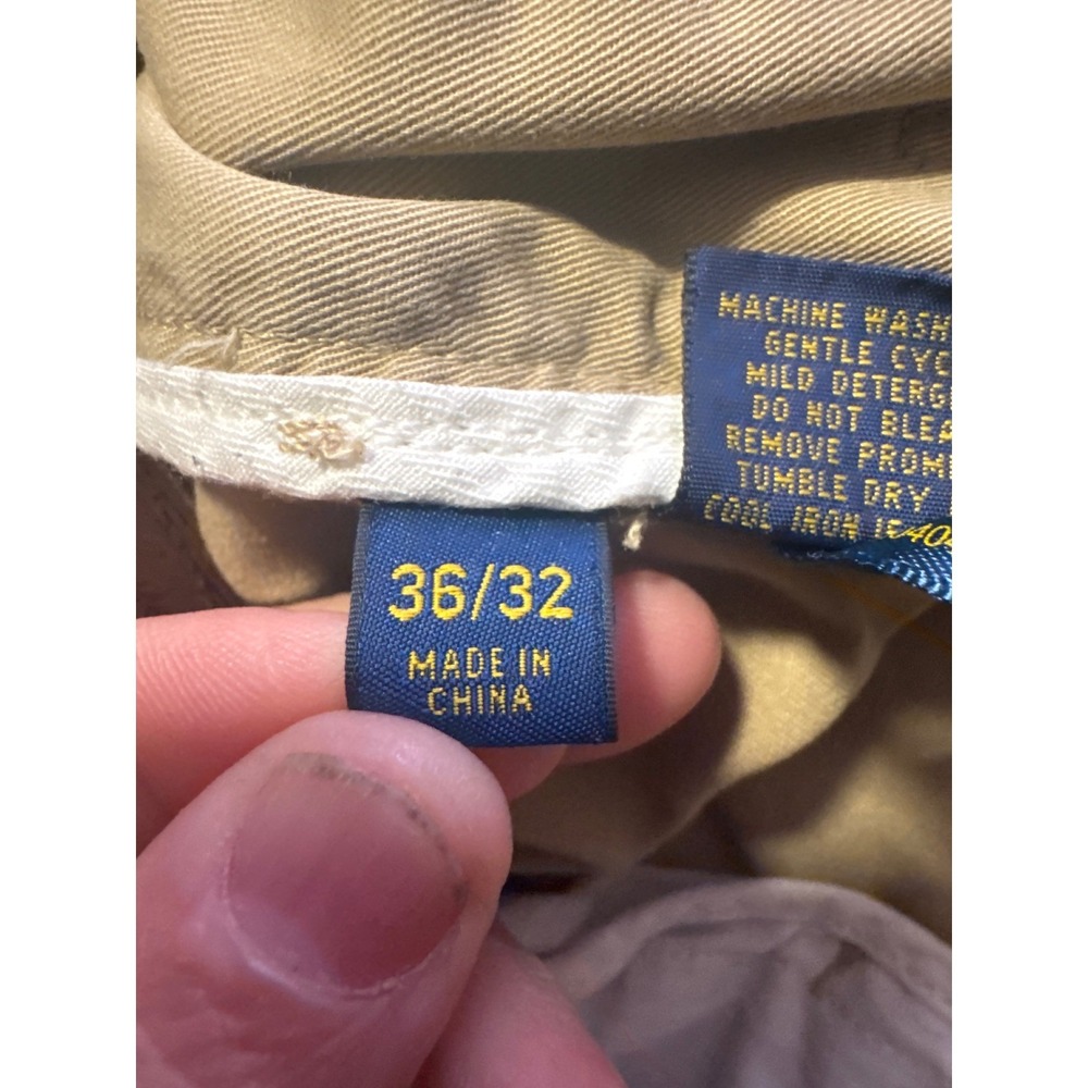 Polo Ralph Lauren Men's Khaki Chino Pants Size 36x32‎ Straight Fit Casual - Picture 3 of 5